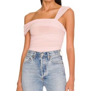 Emory Bodysuit in Blush Pink - MAJORELLE size M